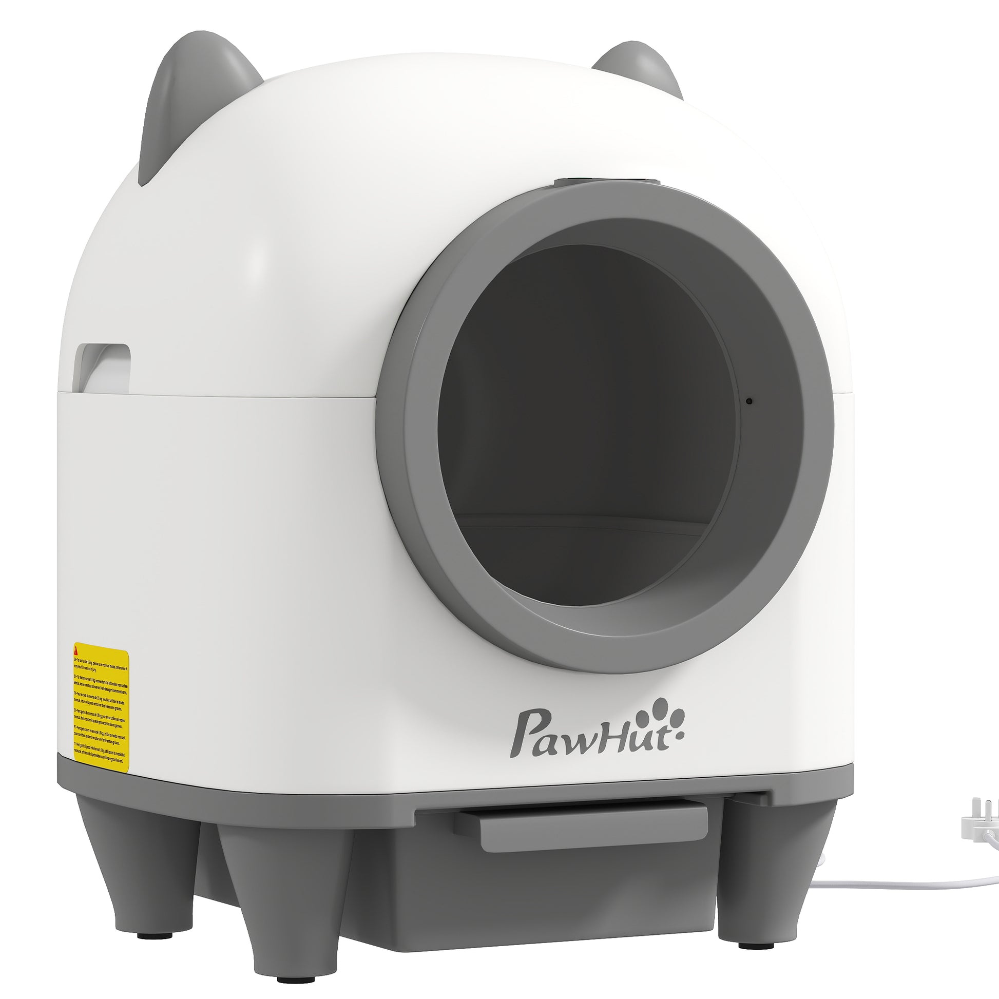 Automatic Cat Litter Box with App Control, Odor Isolation, Safety Protection, Anti-Pinch, 1 Roll Garbage Bag