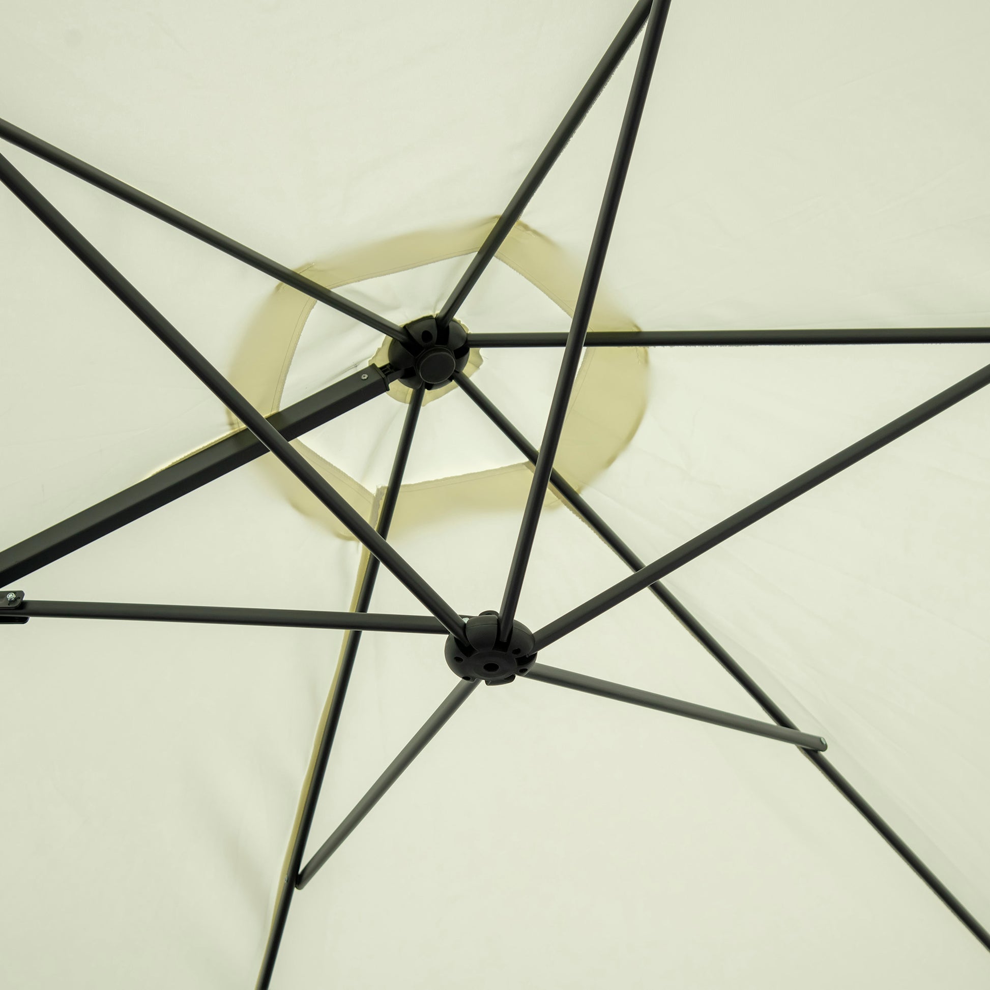 8.5FT Offset Patio Umbrella with 360° Rotation, Outdoor Cantilever Roma Parasol Hanging Sun Shade Canopy Shelter with Cr