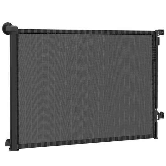 Retractable Dog Gate, 36.6" Tall,  Extends to 55" Wide, Mesh Pet Gate with Single Hand Operation, for Stairs, Doorways
