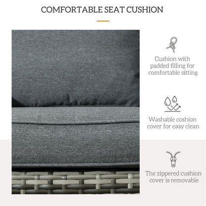 Patio Wicker Adirondack Chair, Outdoor PE Rattan Fire Pit Chair, Muskoka Chair w/ Soft Cushions, Tall Curved Backrest an