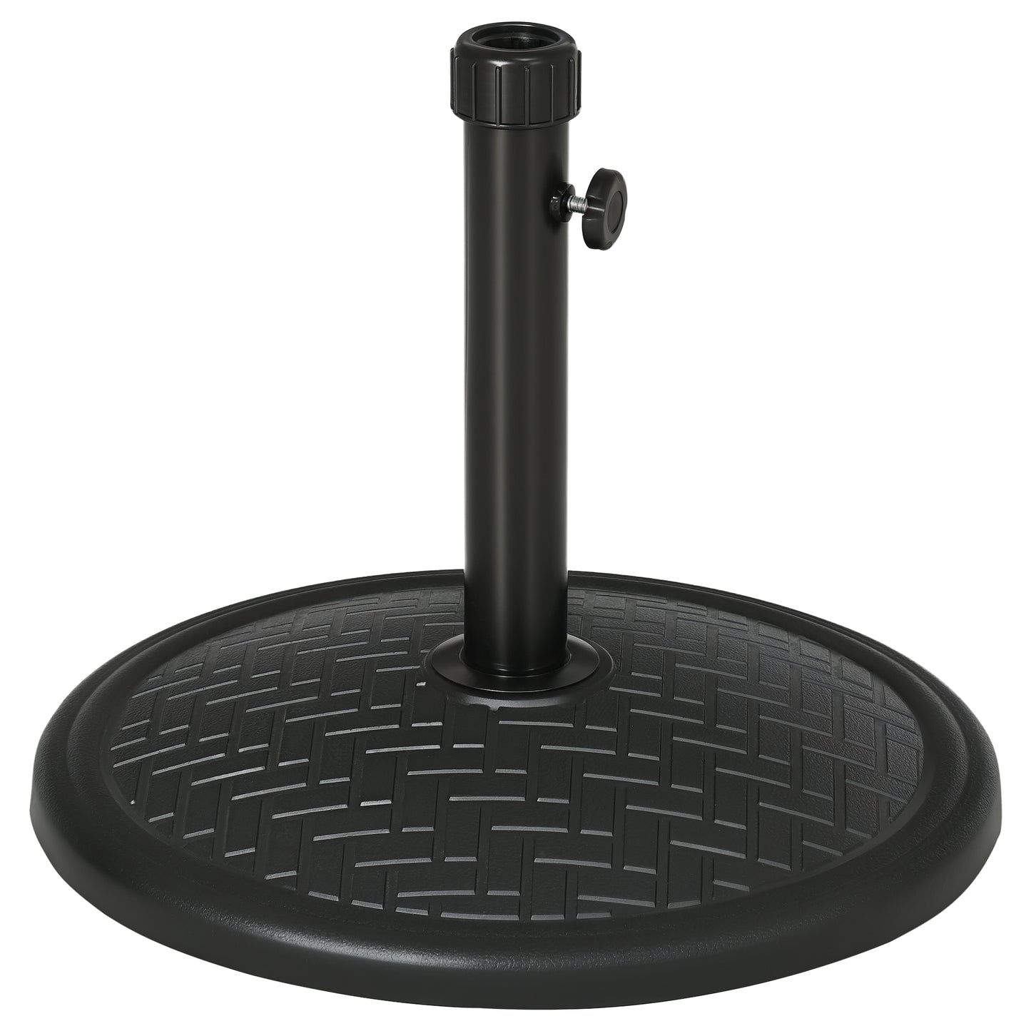 31lbs Concrete Round Patio Umbrella Base Holder, Outdoor Market Umbrella Stand Weight for Lawn, Deck, Backyard, Garden, 