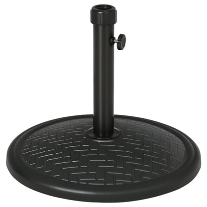 31lbs Concrete Round Patio Umbrella Base Holder, Outdoor Market Umbrella Stand Weight for Lawn, Deck, Backyard, Garden, 