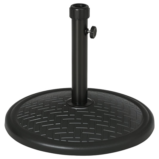 31lbs Concrete Round Patio Umbrella Base Holder, Outdoor Market Umbrella Stand Weight for Lawn, Deck, Backyard, Garden, 