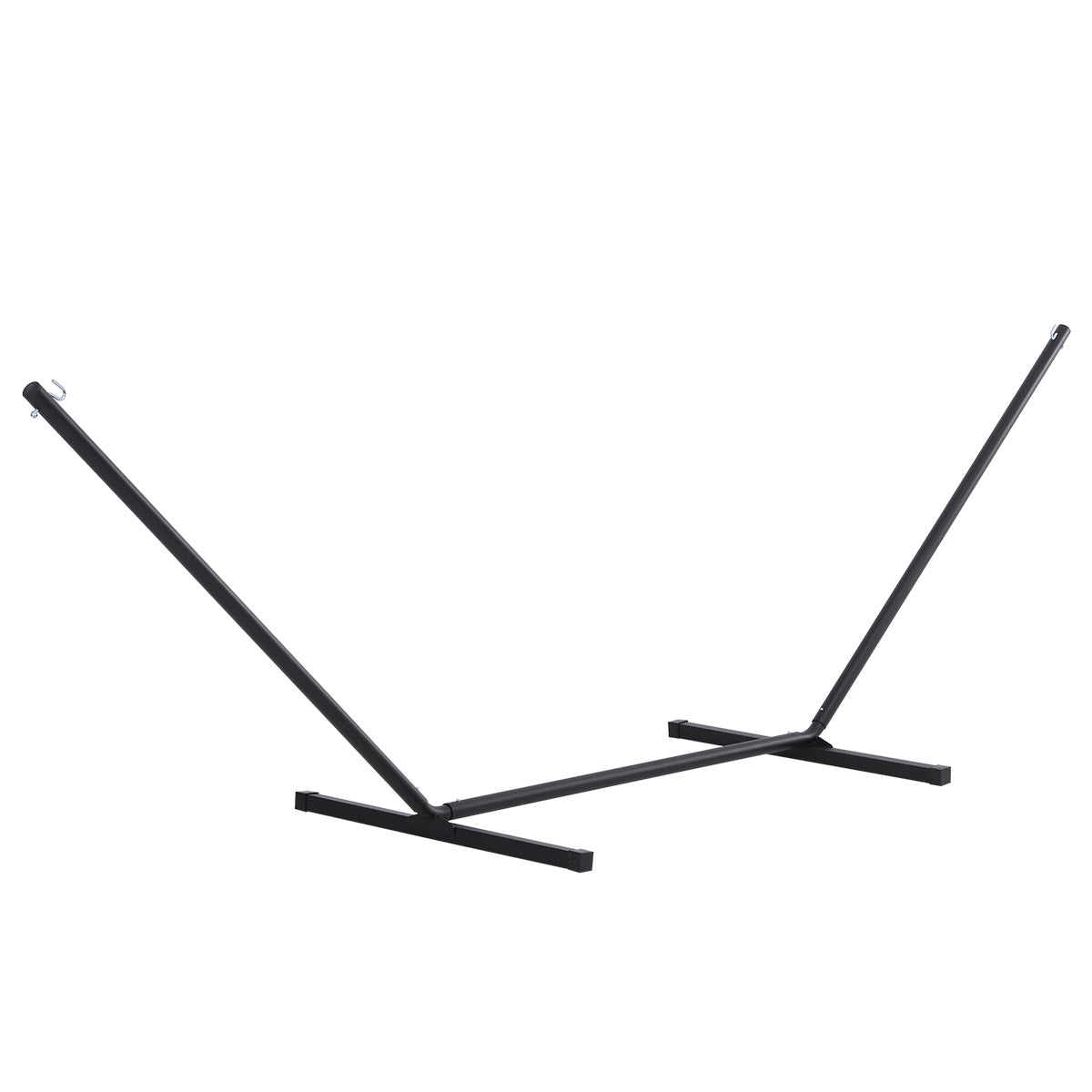 11.8'L Hammock Stand Extra Long Heavy Duty Straight Pole Day Bed Swing Metal Frame Simple Set Up Garden Outdoor Camping 