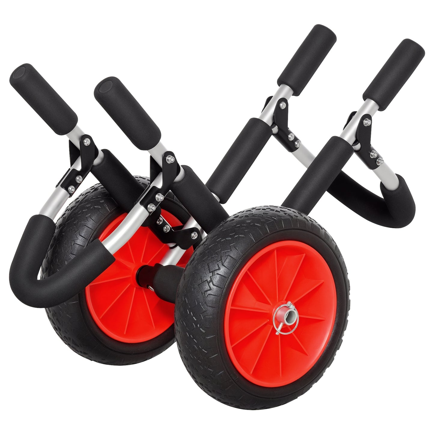 Stand-Up Paddleboard Dolly, Aluminum Surfboard Trolley, Foldable Rolling Cart for SUPs Boat Canoe Carrier Float Mat, Jon