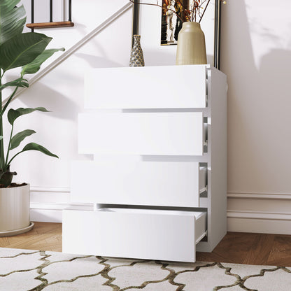 4 Drawer Chest Storage Cupboard Freestanding Drawer Unit, White