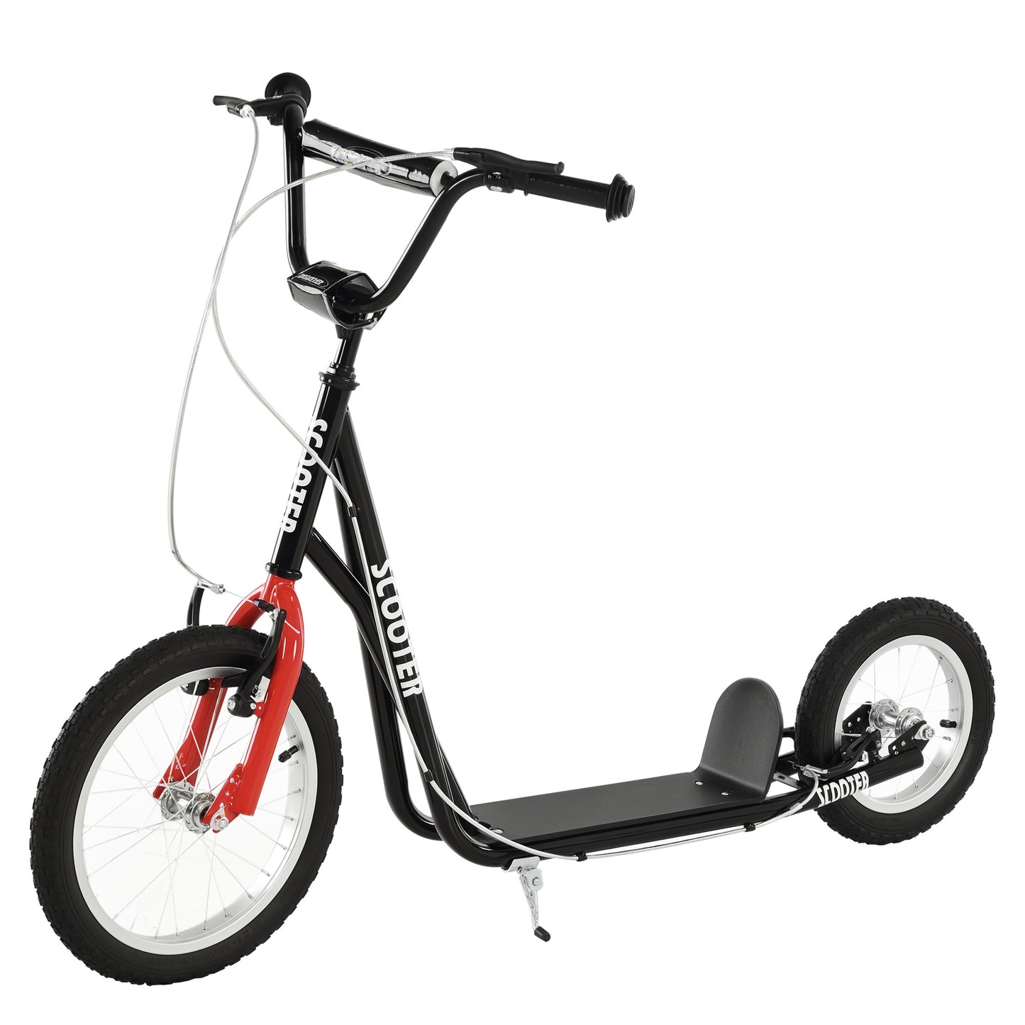 VarietyKart Youth Kick Scooter with Adjustable Handlebar and 16'' Inflatable Rubber Wheel for Kids and Teens 5+ Year Old