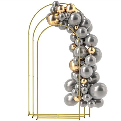 Wedding Arch, 7/6.5/6 ft Metal Balloon Arch Backdrop Stand Set of 3 for Birthday Party, Bridal Shower, Graduation, Cerem