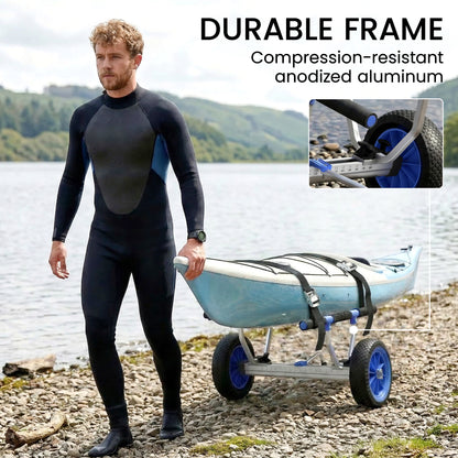 Soozier Kayak Cart Dolly Kayak Cart with Adjustable Width, Sky Blue