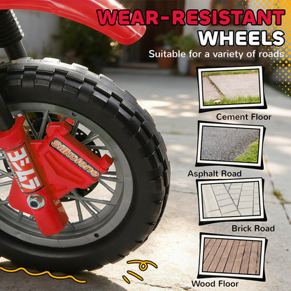 VarietyKart 6V Kid Electric Ride On Motorcycle Powered Dirt Bike Battery Scooter For 3-6 Year Old Kids Toddlers W/ Train