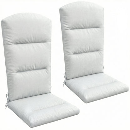 Patio Chair Cushion for Adirondack Chairs Replacement Cushion with Back and Ties, Light Grey