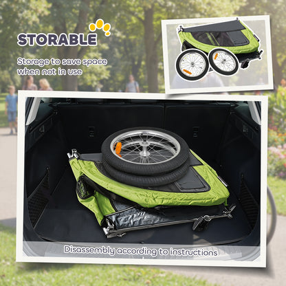VarietyKart 2 in 1 Dog Bike Trailer, Foldable Pet Stroller, Dog Bicycle Trailer with Suspension, Universal Bicycle Coupl
