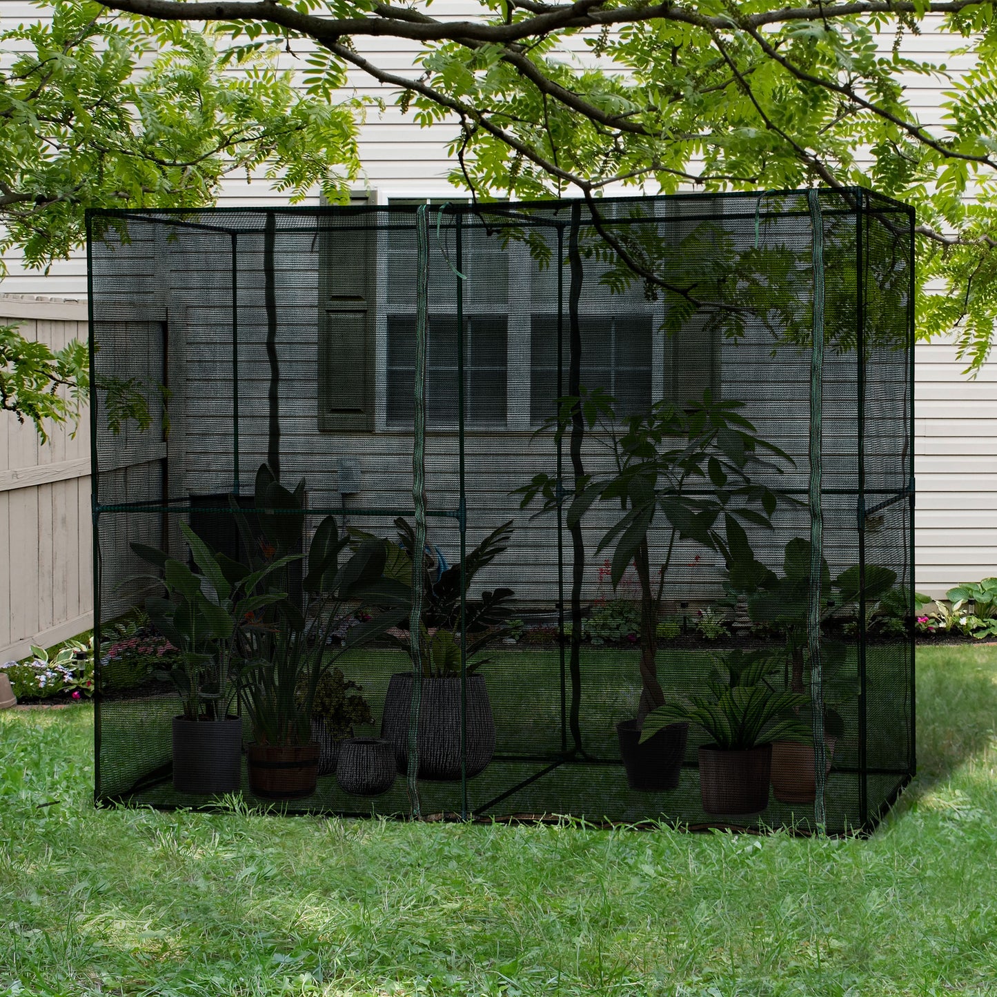94.5''x47.25''x 72.75'' Heavy Duty Outdoor Greenhouse W/ Frame Garden Planting Warm House With Roll-Up Zipper Doors for 