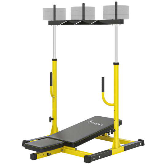 Soozier Leg Extension and Curl Machine, Adjustable Leg Extension Machine, 1" standard Plate Compatible, 660LBS Capacity