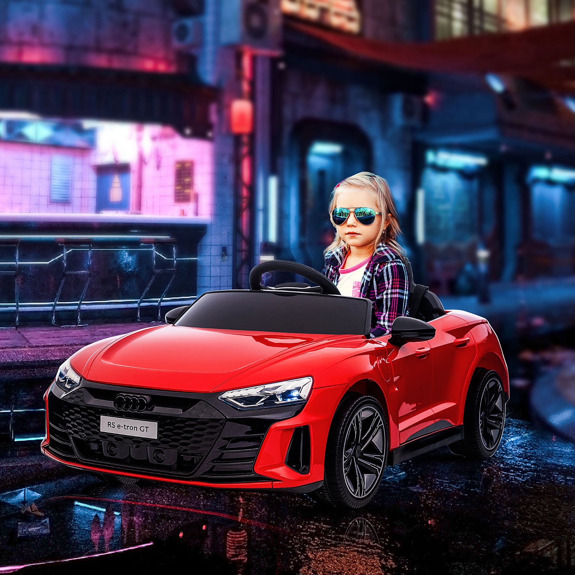 VarietyKart Ride-On Toy On Car with Remote Control, 12V 3.1 MPH Electric Ride for Kids w/ Suspension System, Horn Honkin
