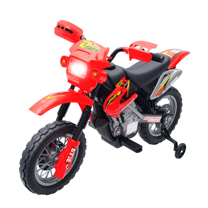 VarietyKart 6V Kid Electric Ride On Motorcycle Powered Dirt Bike Battery Scooter For 3-6 Year Old Kids Toddlers W/ Train