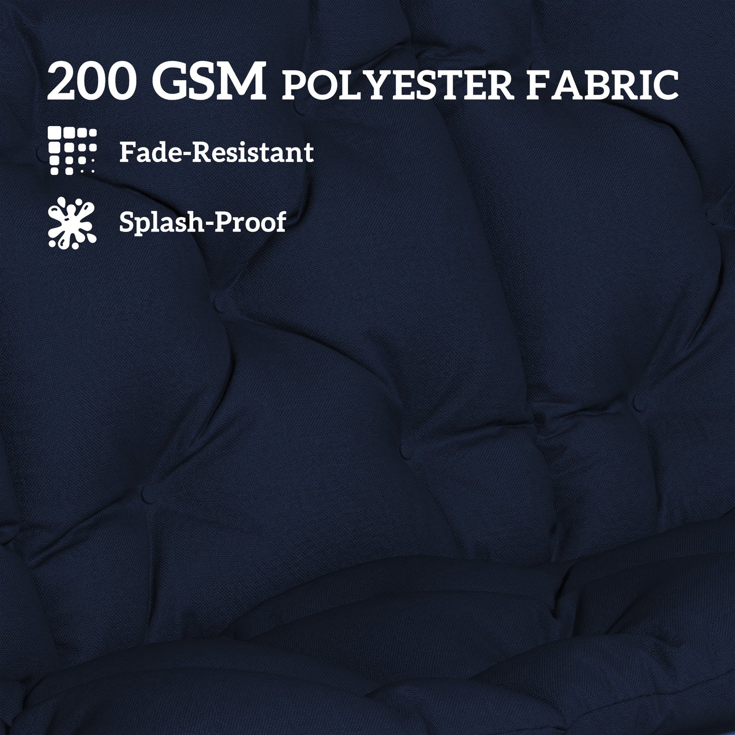 Bench Cushion Water-Repellent Outdoor Furniture Pad Seater Swing Chair 59.1" x 39.4" Navy Blue