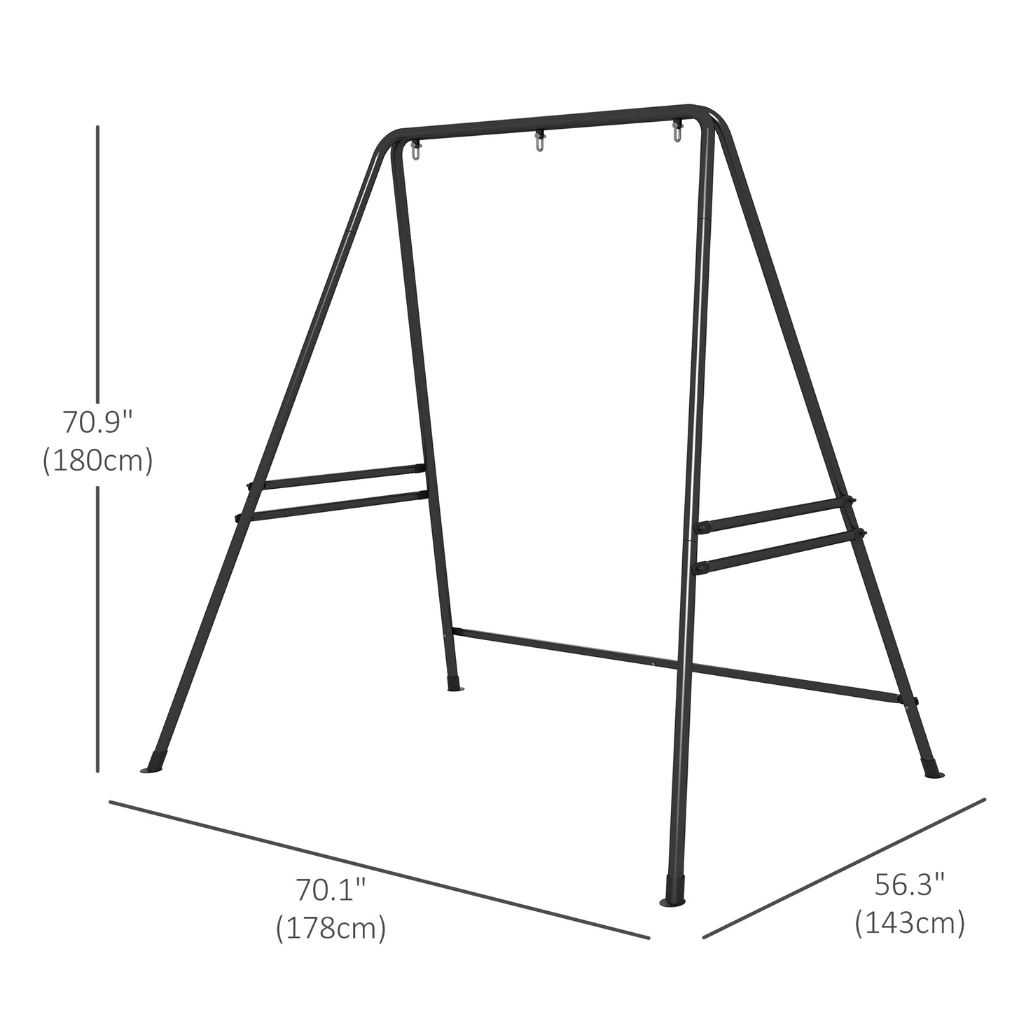 Hammock Chair Stand, Hanging Heavy Duty Metal Frame Hammock Stand for Hanging Hammock Air Porch Swing Chair, Egg Cahir, 