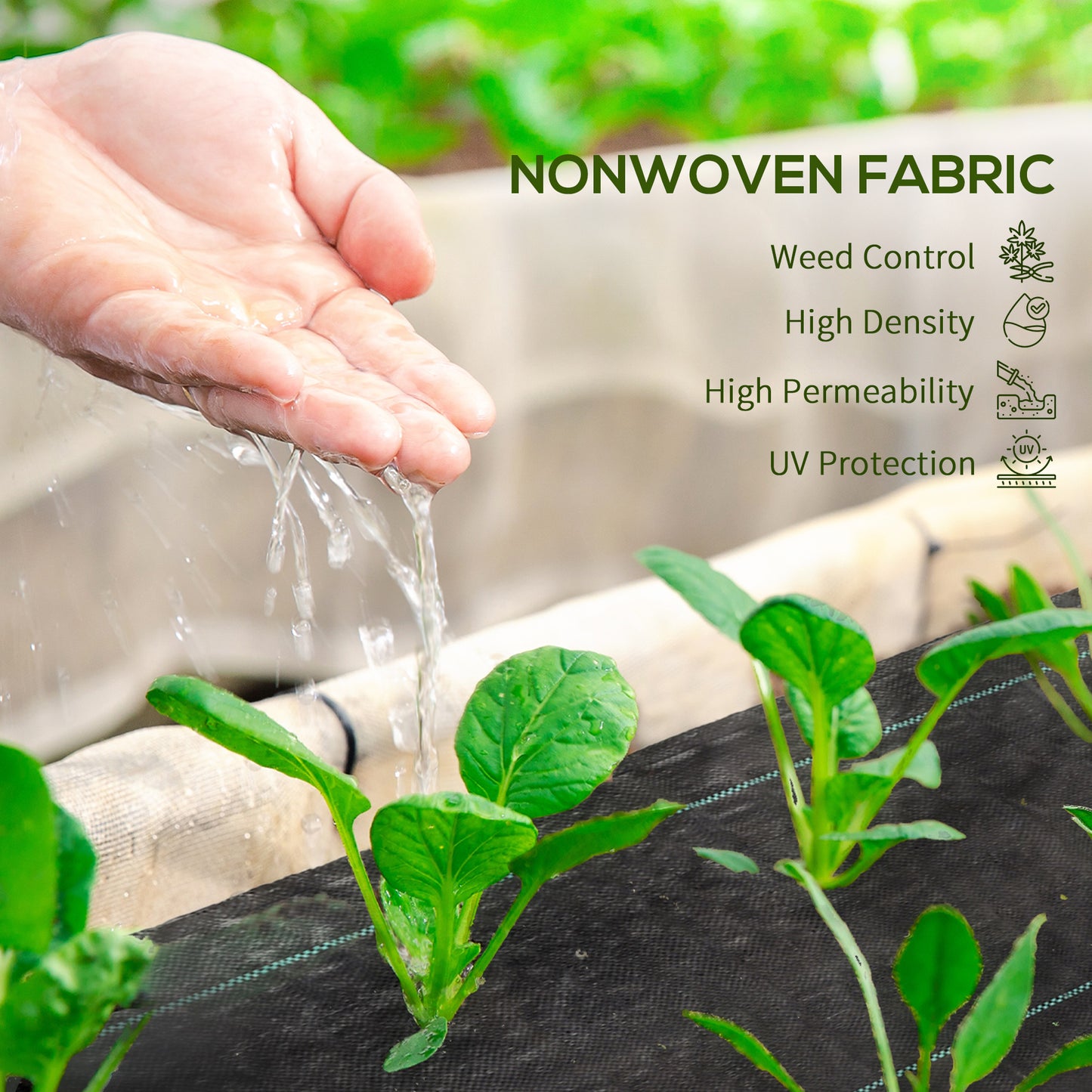 3ftx300ft Landscape Fabric, 4.6OZ Gardener Premium Weed Barrier Durable & Heavy-Duty Weed Block Gardening Mat, Easy Setu