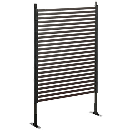 Picket Metal Garden Fence for Hard & Soft Ground, 5 ft(H) Standing Outdoor Fencing with Feet, Animal Barrier Flower Bed 