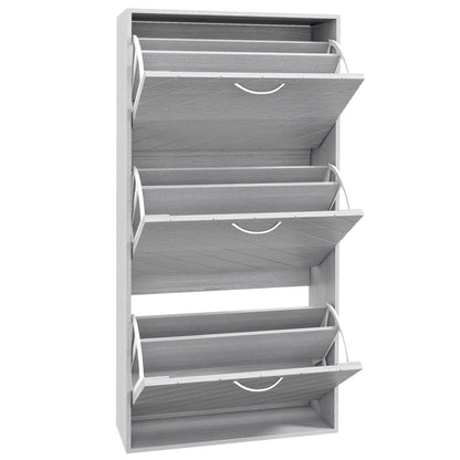 Shoe Storage Cabinet with 3 Flip Drawers, Narrow and Slim, 12 Pair of Shoes Organizer for Hallway, Entryway