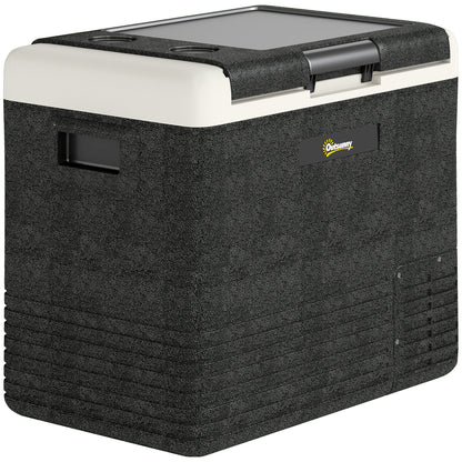 12 Volt Car Refrigerator, 53QT Car Fridge Electric Cooler, 12/24V DC and 100-240V AC, -4-68 ℉, Portable Refrigerator
