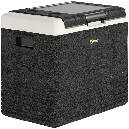 12 Volt Car Refrigerator, 53QT Car Fridge Electric Cooler, 12/24V DC and 100-240V AC, -4-68 ℉, Portable Refrigerator