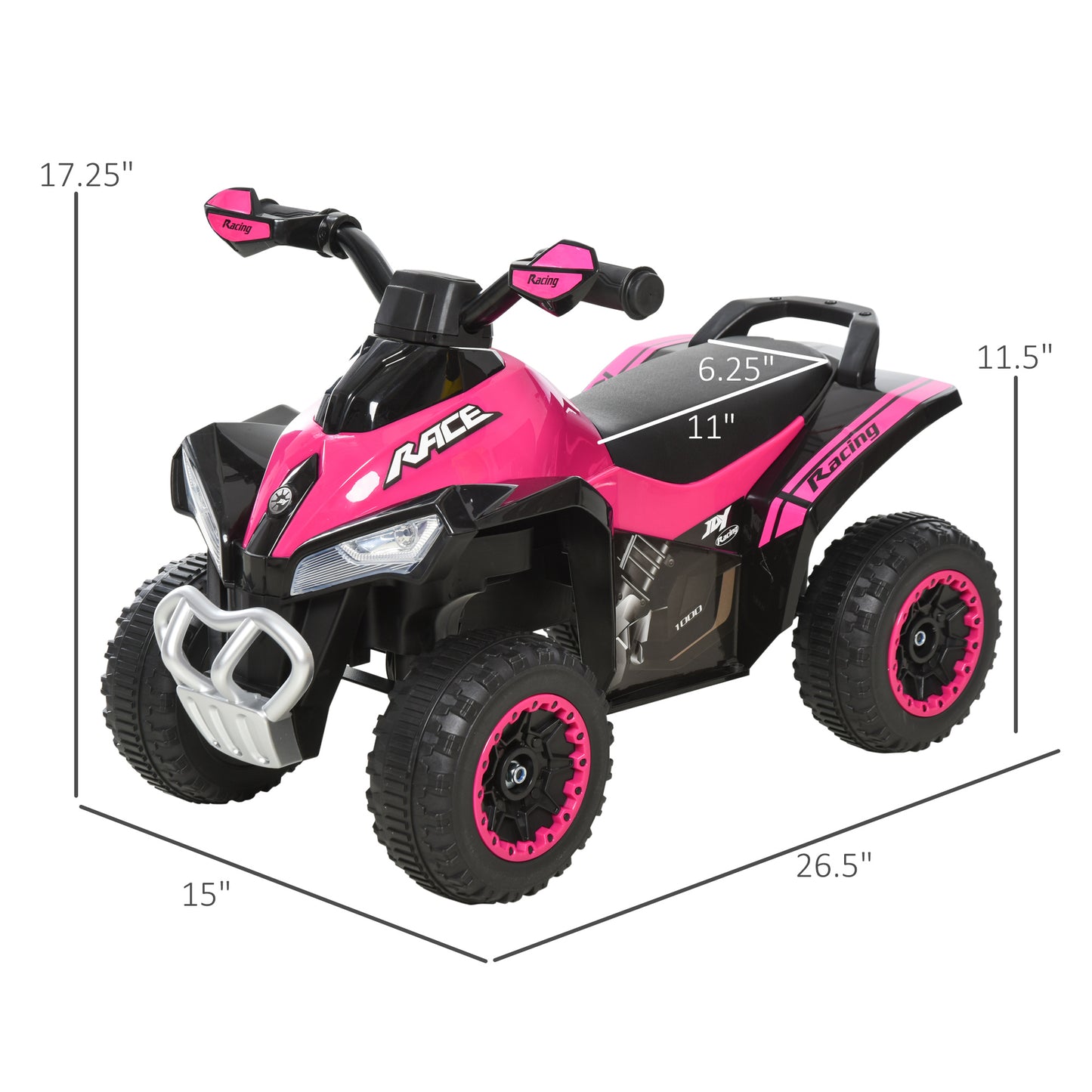 VarietyKart No Power 4 Wheels Ride on Toy for Kids, Foot To Floor Slider Toddler Ride-on Car with Music, Lightening, for