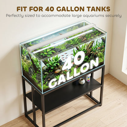 40 Gallon Fish Tank Stand, Heavy Duty Aquarium Stand with Storage Shelf, Adjustable Feet, 36.6" L x 18.5" W x 29.9" H