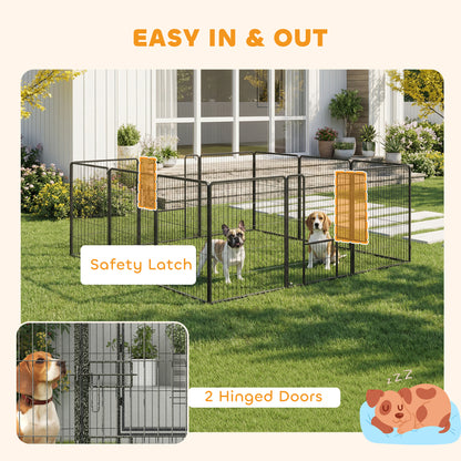 Dog Pen with Gate, 12 Panels Puppy Playpen, Dog Fence, 39"H