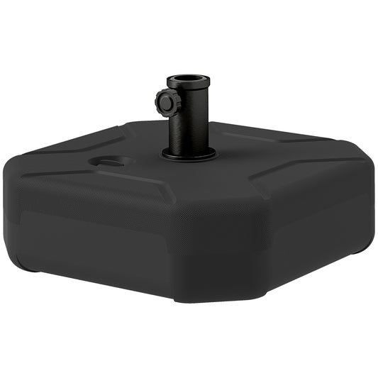 Square Patio Umbrella Base Holder, Outdoor Umbrella Stand, 17.7" L x 17.7" W x 9.8" H Black