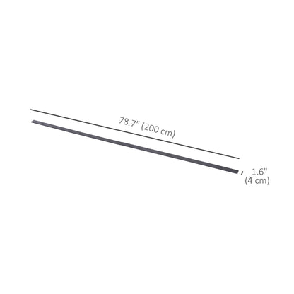 6.6FT Sliding Barn Door Track Kit, Heavy Duty Barn Door Hardware Kit, Fit 39" Wide Door Panel (J Shape Hanger), Brown