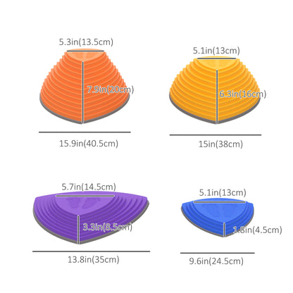 11 PCs Stepping Stones Kids with Non-slip Rubber, Stackable Balance Step Stones for Obstacle Course Sensory Play, Outdoo