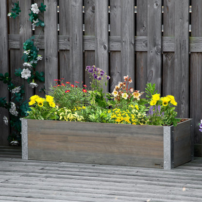3' x 1' Raised Garden Bed Elevated Wooden Planter Box Outdoor for Backyard, Patio to Grow Vegetables, Herbs, and Flowers