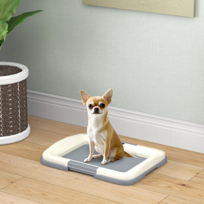 18" x 13" Pee Pad Holder, Dog Potty Tray for Indoor Outdoor, Easy to Clean Dog Training Toilet Pee Pad Tray, Grey