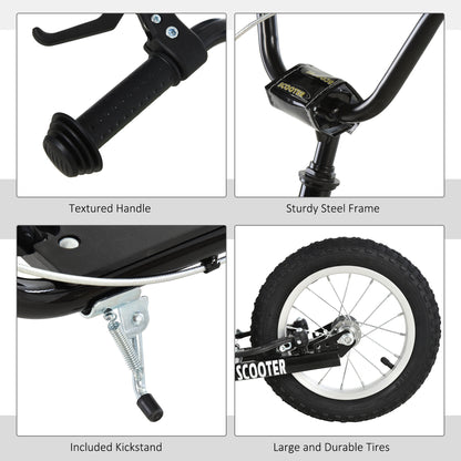 VarietyKart Youth Kick Scooter with Adjustable Handlebar and 16'' Inflatable Rubber Wheel for Kids and Teens 5+ Year Old