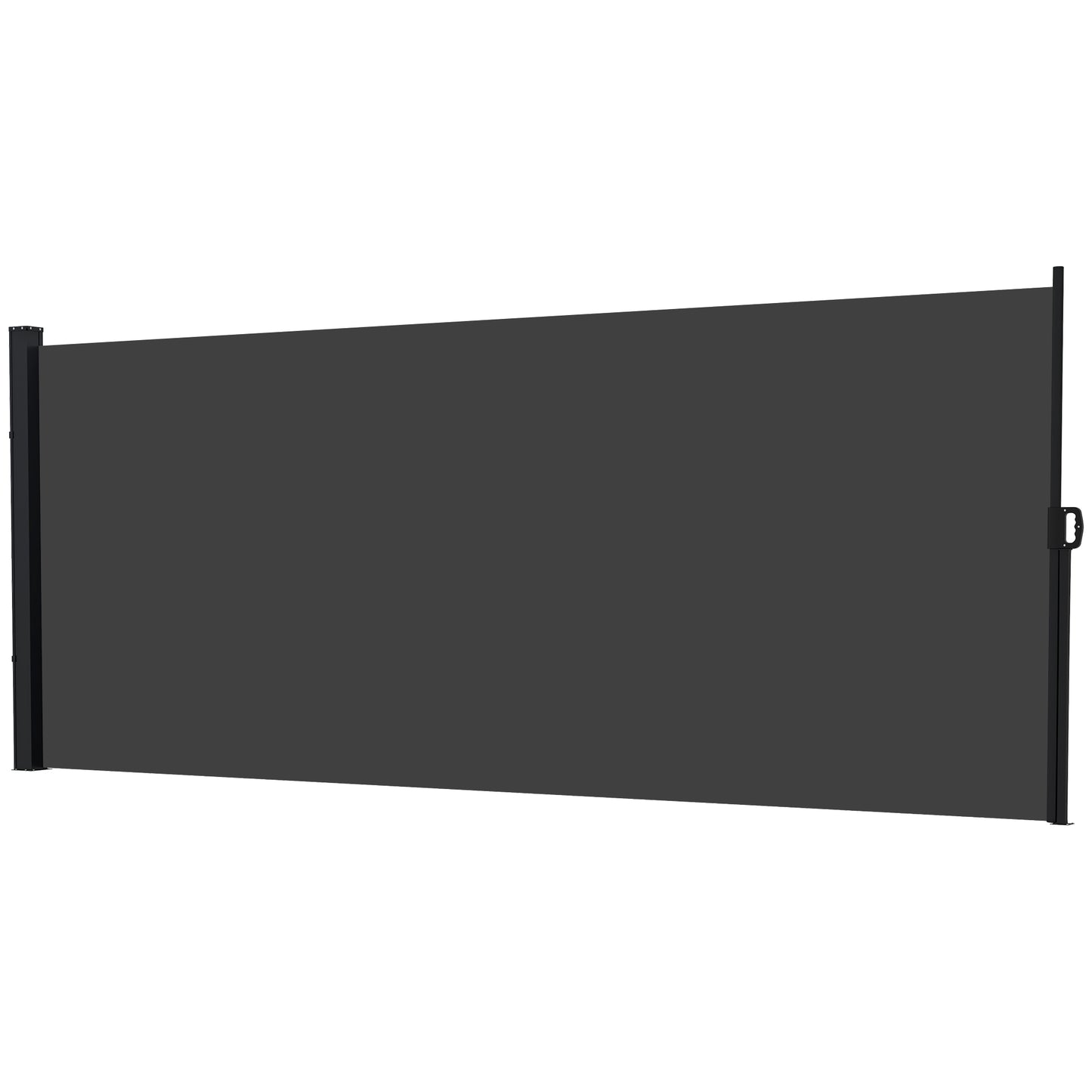 13' x 5' Retractable Side Awning, Outdoor Privacy Screen for Garden, Hot Tub, Balcony, Terrace, Pool, Black