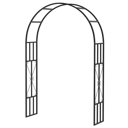 7.3ft Steel Garden Arch Trellis, Garden Arbor Trellis for Climbing Plants Roses Wisteria Vines, Flower Arch Wedding Arch