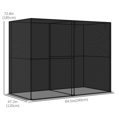 94.5''x47.25''x 72.75'' Heavy Duty Outdoor Greenhouse W/ Frame Garden Planting Warm House With Roll-Up Zipper Doors for 