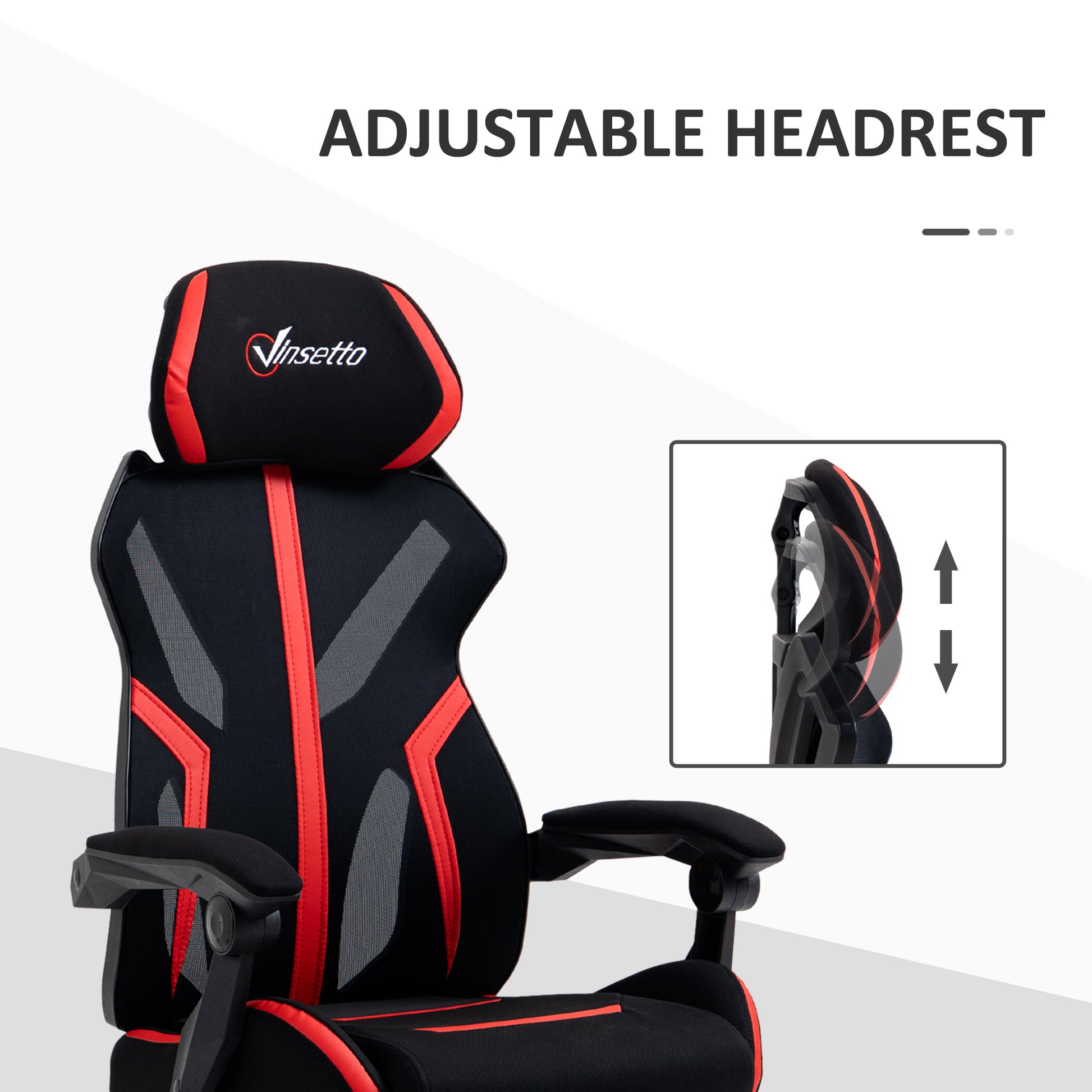Racing Gaming Chair, Ergonomic Computer Chair with Footrest, Headrest, High Back Recliner Swivel Seat with Adjustable He