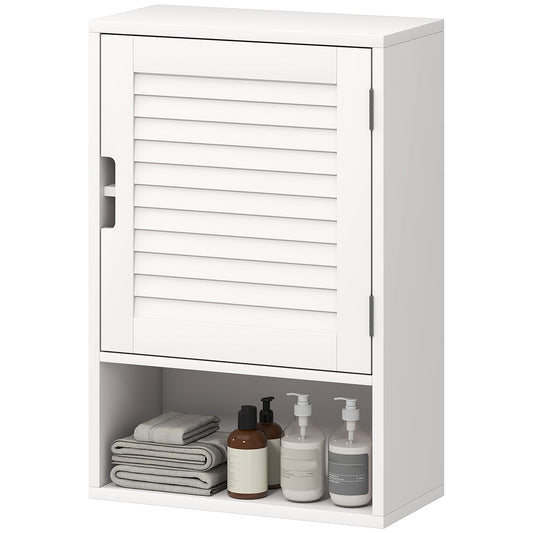 Bathroom Cabinet, Wall Mounted Storage Cabinet with Adjustable Shelves, 40 x 20 x 60 cm, White