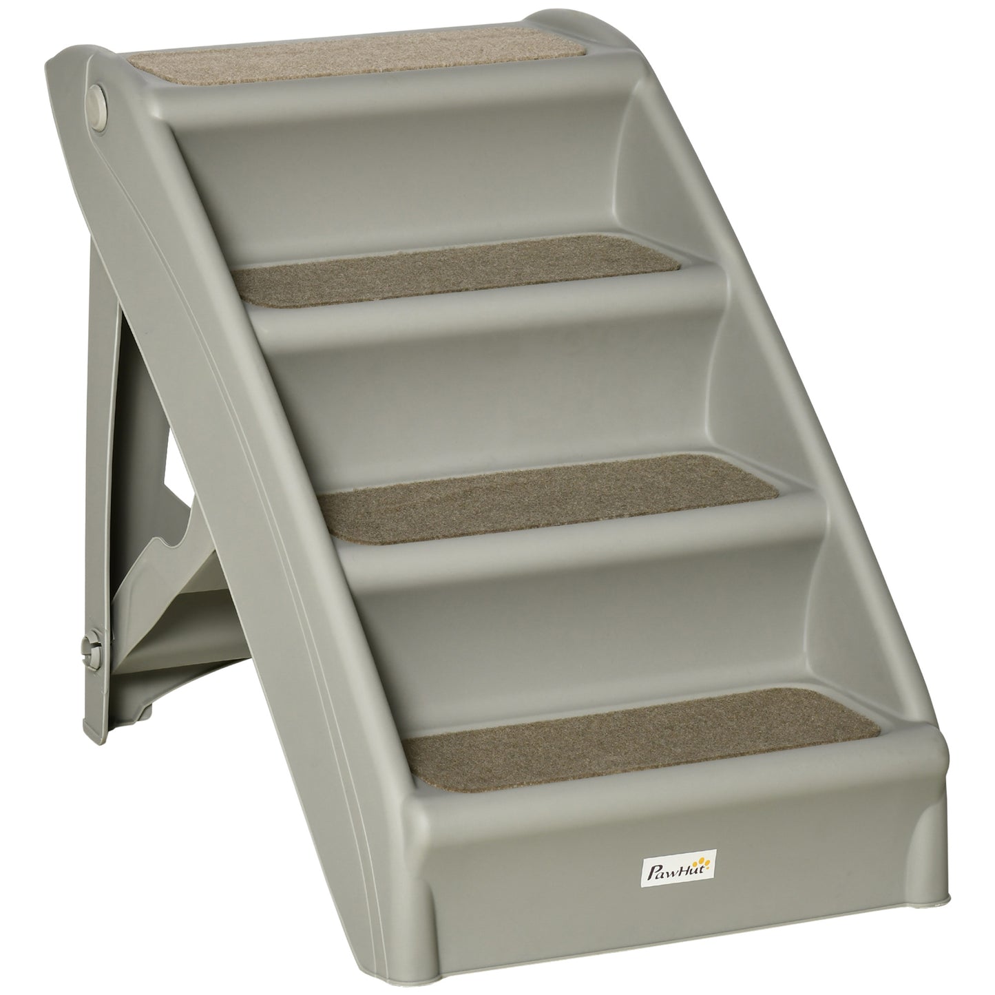 4-Level Portable Dog Stairs, Foldable Dog Steps for Small Dogs, Lightweight Cat Steps, with Nonslip Soft Mats, for High 