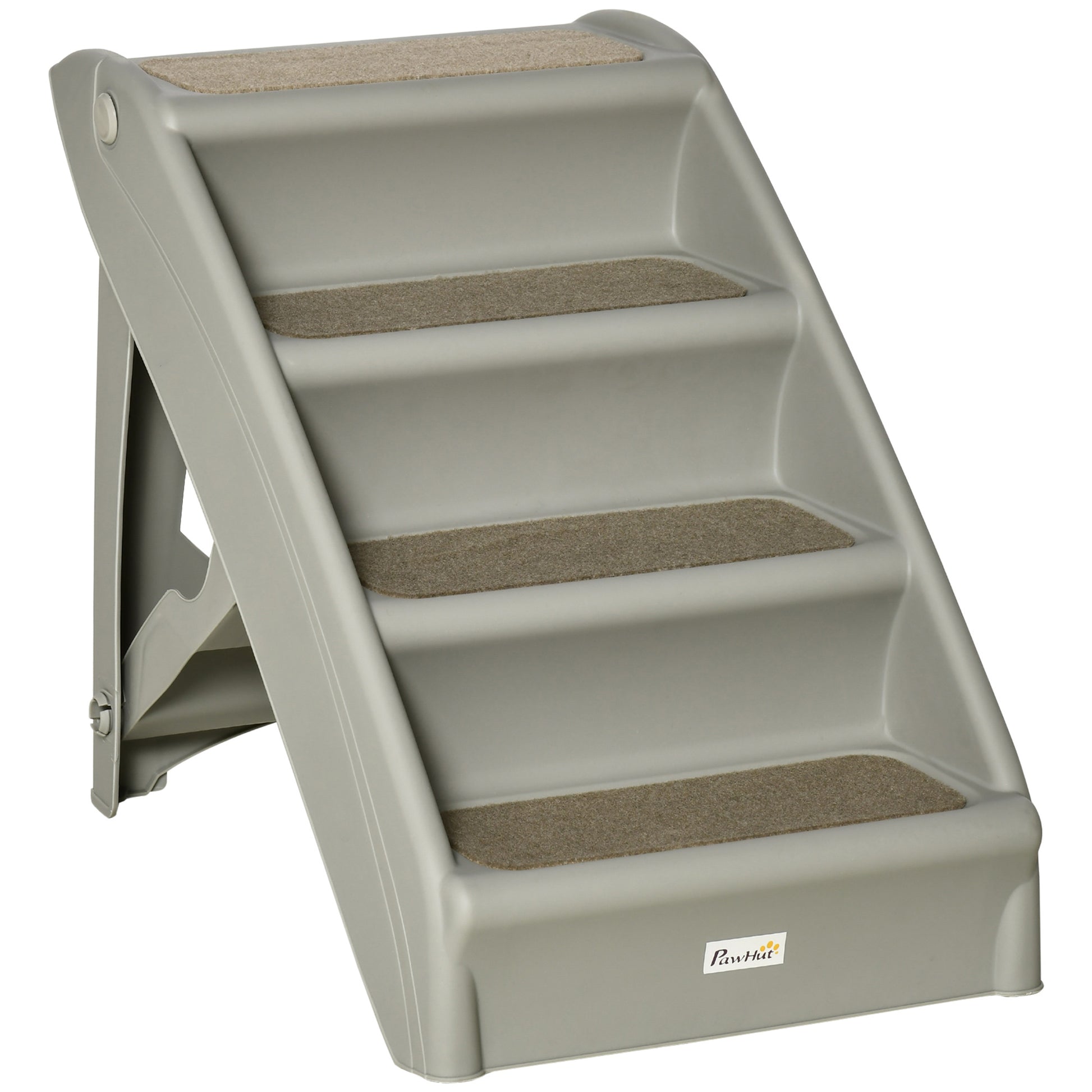 4-Level Portable Dog Stairs, Foldable Dog Steps for Small Dogs, Lightweight Cat Steps, with Nonslip Soft Mats, for High 