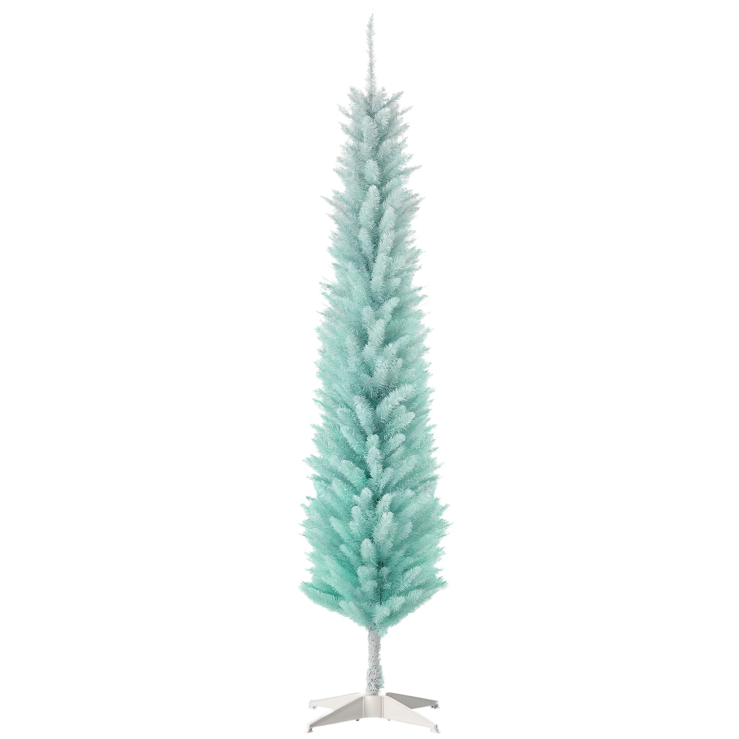 6ft Pencil Christmas Trees, Skinny Artificial Christmas Tree for Xmas Holiday Decor, Gradient Blue