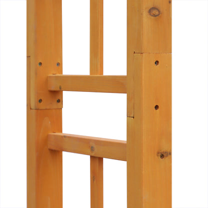 85" Wooden Outdoor Garden Arbour, Garden Arch Trellis for Climbing Vines  for Wedding and Ceremony - Orange