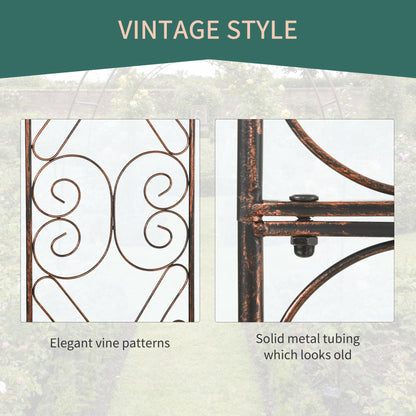 7.5ft Garden Metal Arch Outdoor Walkway Arbor for Decorative Climbing Vine Plants Party Wedding Ceremony Decoration Acce