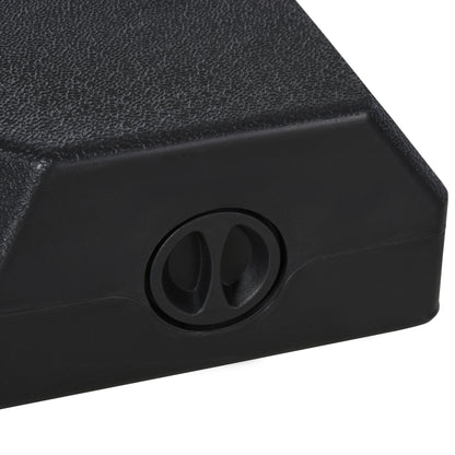 Umbrella Stand Fitting 2" Poles and Steel Base with 4 Fillable Plastic Weights, 158lbs Sand or 132lbs Water Filled, Blac