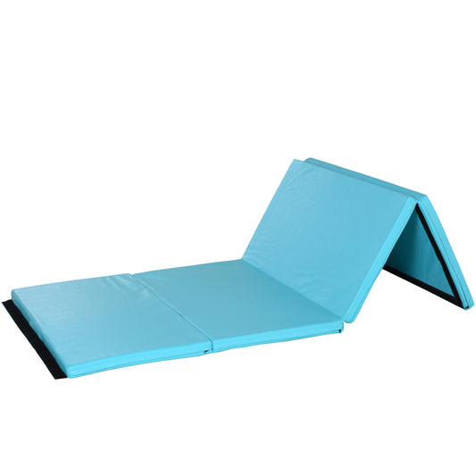 Soozier 4'x8'x2" Folding Gymnastics Tumbling Mat, Exercise Mat with Carrying Handles for Yoga, MMA, Martial Arts, Stretc