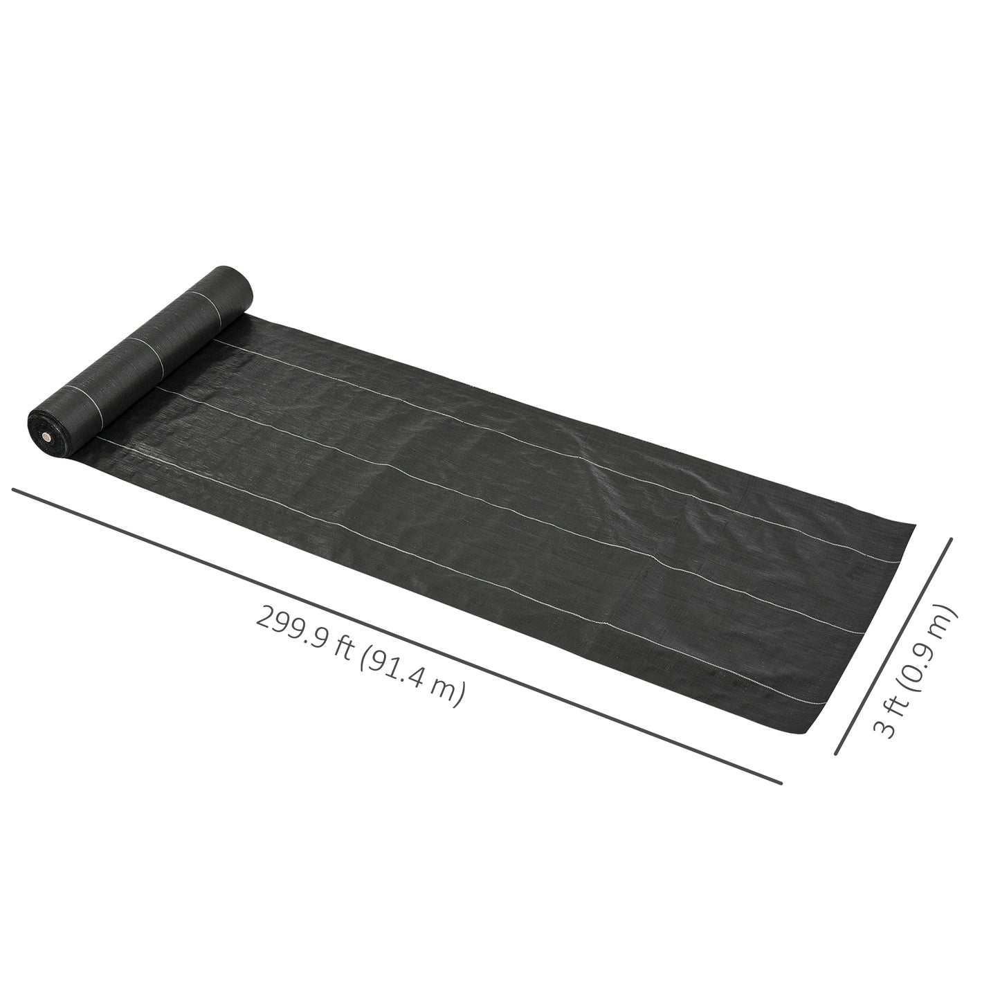 3ftx300ft Landscape Fabric, 4.6OZ Gardener Premium Weed Barrier Durable & Heavy-Duty Weed Block Gardening Mat, Easy Setu