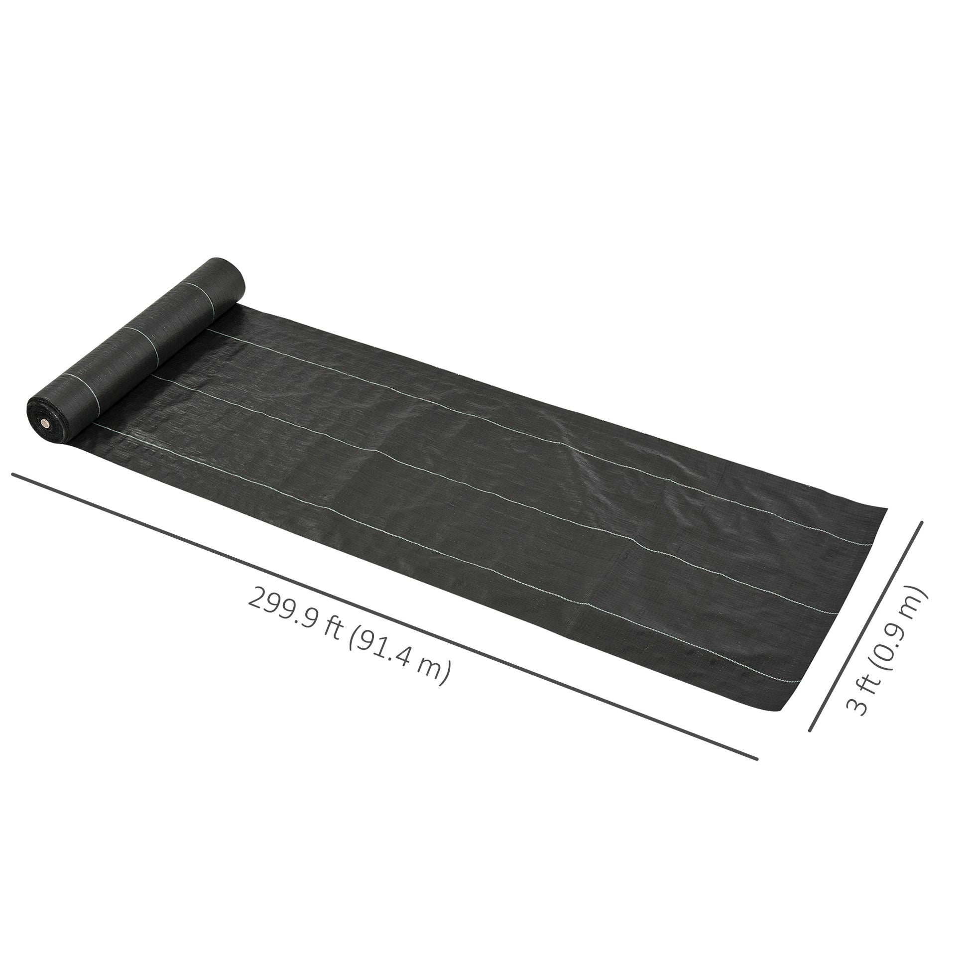 3ftx300ft Landscape Fabric, 4.6OZ Gardener Premium Weed Barrier Durable & Heavy-Duty Weed Block Gardening Mat, Easy Setu